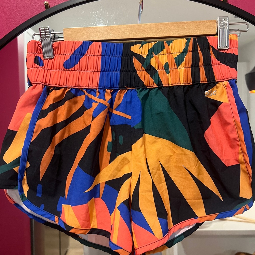DSG Athletic Shorts Black and Orange Lightweight Design